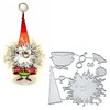 Christmas Santa Claus Metal Die Cuts, Explosive Beard Christmas Santa