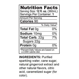 GuS Soda - Extra Dry Ginger Ale - 12 oz (12 Glass Bottles)