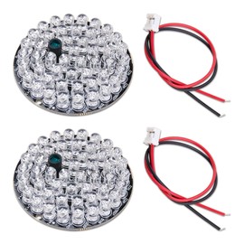ZORZA 2Pcs 12V 850nm IR LED Illuminator Board with Cable 48 F5 Lamps