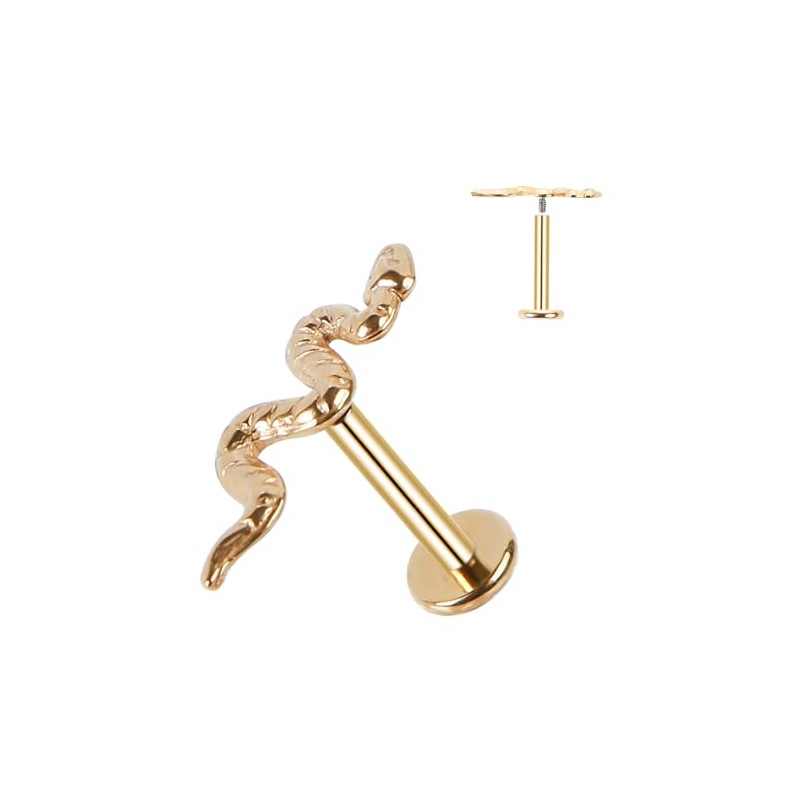 ESHIONER 1 x Nose Piercing Stud G23 Titanium Hypoallergenic, Titanium