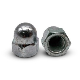 DOJA Industrial Cap Nuts M8 Pack of 25 Cap Nut High Shape DIN 1587 Hexagonal Cover Caps Steel Galvanised Acorn Screws Cover Protective Caps Nuts Screw Head Hat Decorative Nut