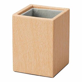 Megan 5911-03 Glasses Stand, Pen Stand, Stylish, Woodgrain, Square, Multi-Stand, Tabletop, Small Storage, Convenient, Night Light, Luminous, Specifications, Natural