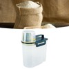 Rice Storage Container, Clear PP Plastic Grain Storage Container with