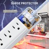 Power Bar 2-Pack, Surge Protector Power Strip with 6 AC