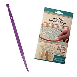 HONEYSEW Little Foot TPT That Purple Thang with Crafters Workshop TrueCut - Anillos adhesivos antideslizantes para regla (1 pie pequeño+1 anillo antideslizante)