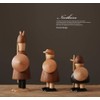 Viking Viking Viking Doll Figurine Scandinavian Style Wood Design (Natural