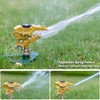 FANHAO Heavy Duty Pulsating Impact Lawn Sprinkler with Metal Base,