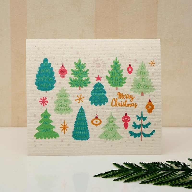 TREEWOO Kitchen Dish Towels Reusable Dishcloths Set of 6 Natural