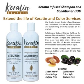 Keratin Secrets Keratin Infused Shampoo and Conditioner Duo 12 Ounce