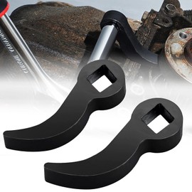 Agamino 2Pcs Pry Bar Wrench Adaptor Head, Crowbar Adapter Head Tool for 3/8" Drives, Half Shaft Removal Car Repairing Tools Fit 3/8 Inch Ratchet, Heavy-Duty Ratchet Leverage Design Pry Bar Tool