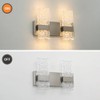 Ditoon Modern Brushed Nickel 4-Lights Bathroom Vanity Light, LED Bathroom