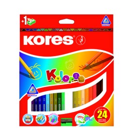 Kores Kolores Coloured Pencils, Triangular (Box of 24 Assorted Colours)