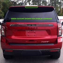 Deliciousticker Fits 2021-24 Chevy Tahoe 3rd Brake Light Area Blackout Light Smoke Vinyl Overlay