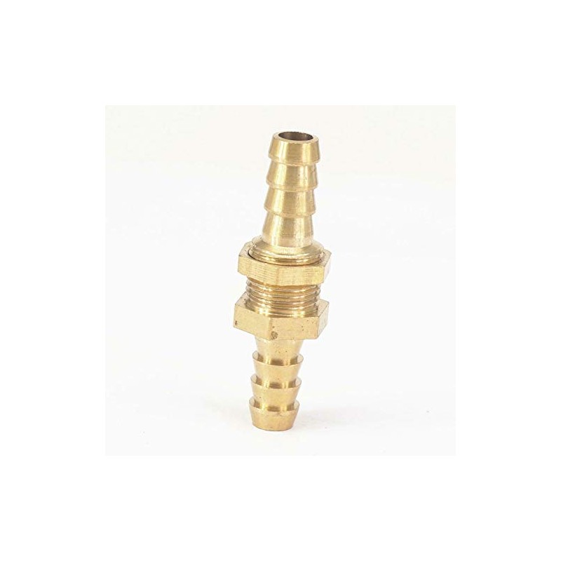BE-TOOL Brass BSP Connectors 5Pcs 6MM Barbed Connector Straight Bulkhead
