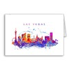 Las Vegas Skyline card blank Birthday ? Notelet ? Watercolour