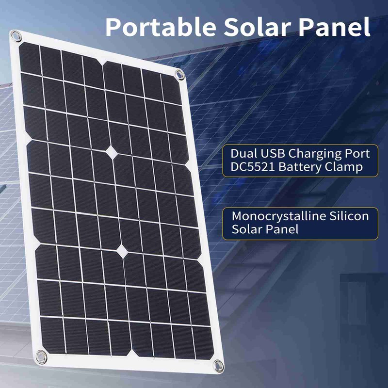 Portable Solar Panel 18V 20W Monocrystalline Silicon Solar Panel Dual