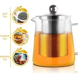 Creative Teapot Fits One Person with Heat Resistant Stainless Steel Filter Perfect for Tea and Coffee (450ml)