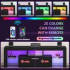 Clikuutory Black LED TV Stand with Large Storage Drawer for