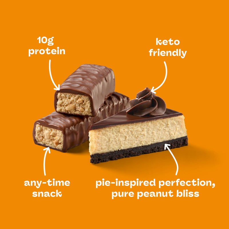 think! Delight Protein Bars, Chocolate Peanut Butter Pie, Low Sugar