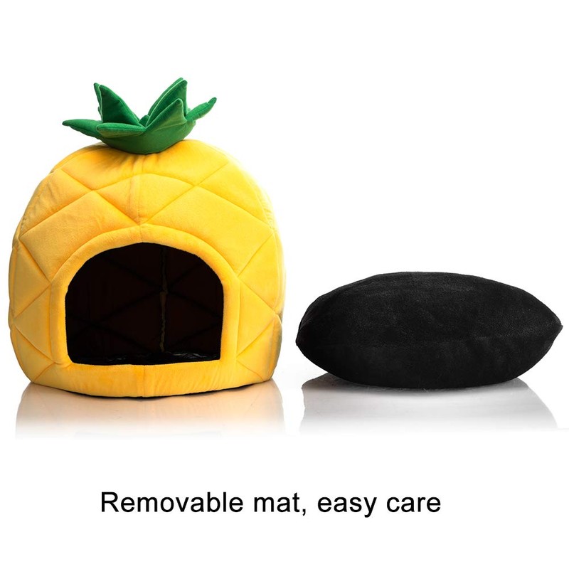 Hollypet Cozy Pet , Warm Cave Nest Sleeping Bed Pineapple