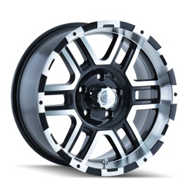 Ion Alloy Style 179 Black/MACHINED Wheel Face/Lip (16 x 8. inches /6 x 114 mm, 10 mm Offset)