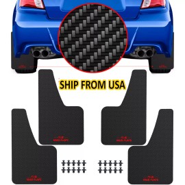 Xukey 4X Carbon Fiber Effect Universal Splash Guards Mud Flaps Fender Cover Mudguards