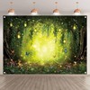 Luminora 7x5ft Fabric Spring Enchanted Forest Backdrop Fairytale Mushroom Wonderland