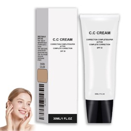 CC Cream Foundation with SPF 50 - Tinted Moisturiser for Older Women - Self-Adjusting&Color Correcting Cream for Mature Skin - Make-Up Base Foundation - Oil control Lightweight CC Cream(Light-Medium)