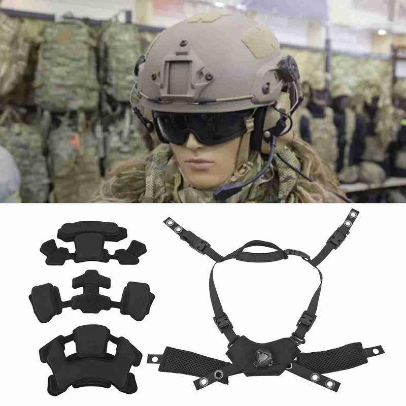 Helmet Dial Suspension System Chin Strap Helmet Padding Kit for