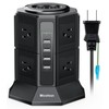 Micshion Tower Vertical Outlet 2 Bipolar Switches AC 8 USB