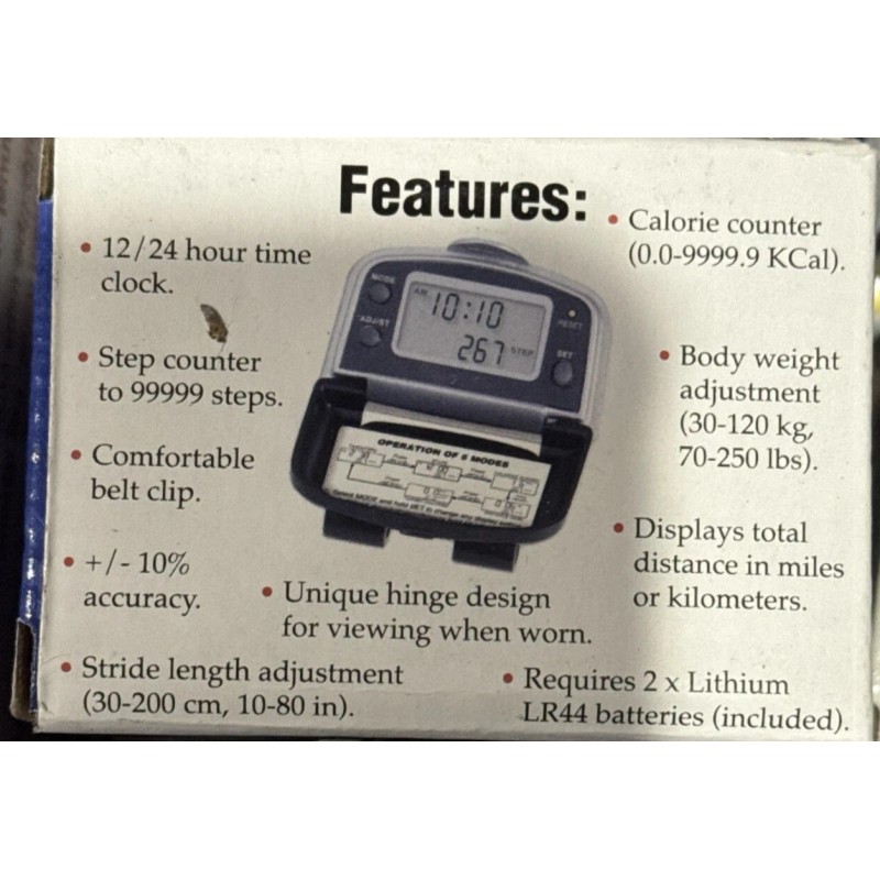 Advantage Industries Five Multifunction Pocket Pedometer Count Measure Calculate-Bran