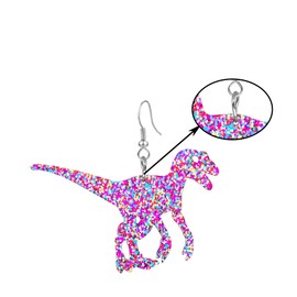QUSIJIA Cute Animal Goldfish/Dinosaur Drop Earrings For Women Retro 80s 90s Animal Dangle Earrings Jewelry For Women Christmas Gift (B)