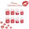 Press on Nails Medium Square Fake Nails with Lips Design