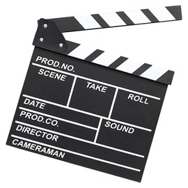 Film Flap for Shoot, Director Flap, Directors Clapper Board for Film, Film Flap Props, Film Flap, for Shoot Props, TV Series, Commercials, Home Decoration etc (Black)