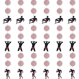 KIKEVITE - Guirnalda colgante para bailarina de despedida de soltera, para cumpleaños, telón de fondo de serpentina, suministros de despedida de soltera