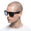 Solarized Square D-Frame Sunglasses - Black Rubber, D-Frame, Men's, Classic
