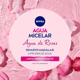 NIVEA Agua Micelar Desmaquillante Agua de Rosas (400 ml), Remueve Maquillaje a Prueba de Agua, Tonifica, Purifica, Limpia y Refresca la piel sin secarla, ideal para Todo tipo de Piel