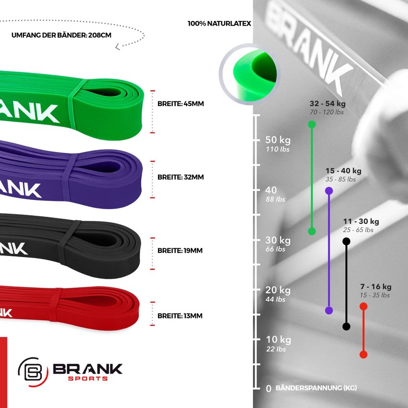BRANK SPORTS Elastic Purple Band for Sports, Strength Training and