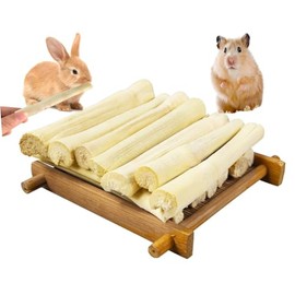 350g/0.77lb Rabbits Sweet Bamboo Chew Toys,Bunny Snacks Chew Sticks for Teeth Care,Natural Guinea Pigs Chew and Molar Treat Toys for Hamster Chinchillas Hedgehog Small Animals (S, 12.3OZ)