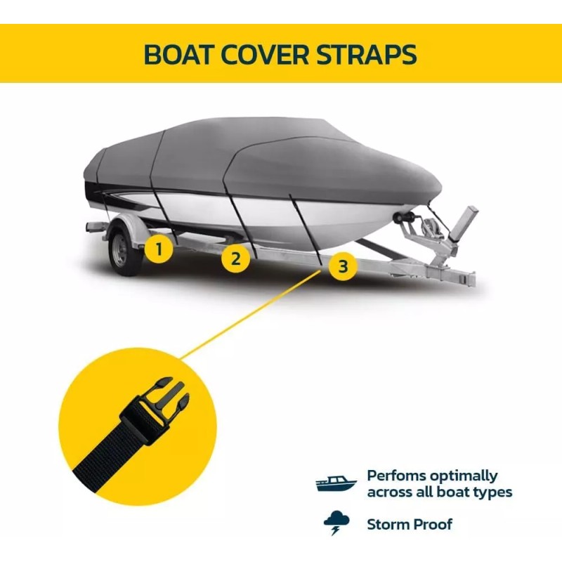 Seal Skin Covers Boat Cover Tie Down Straps 12-Pack with