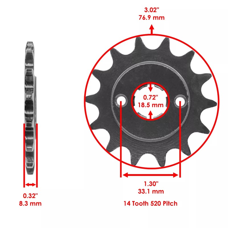 Honda Drive Chain & Sprockets Kit for Honda CMX250C Rebel