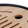 Bamboo Tea Tray, Portable Round Dry Tea Tray, Multifunctional Tea