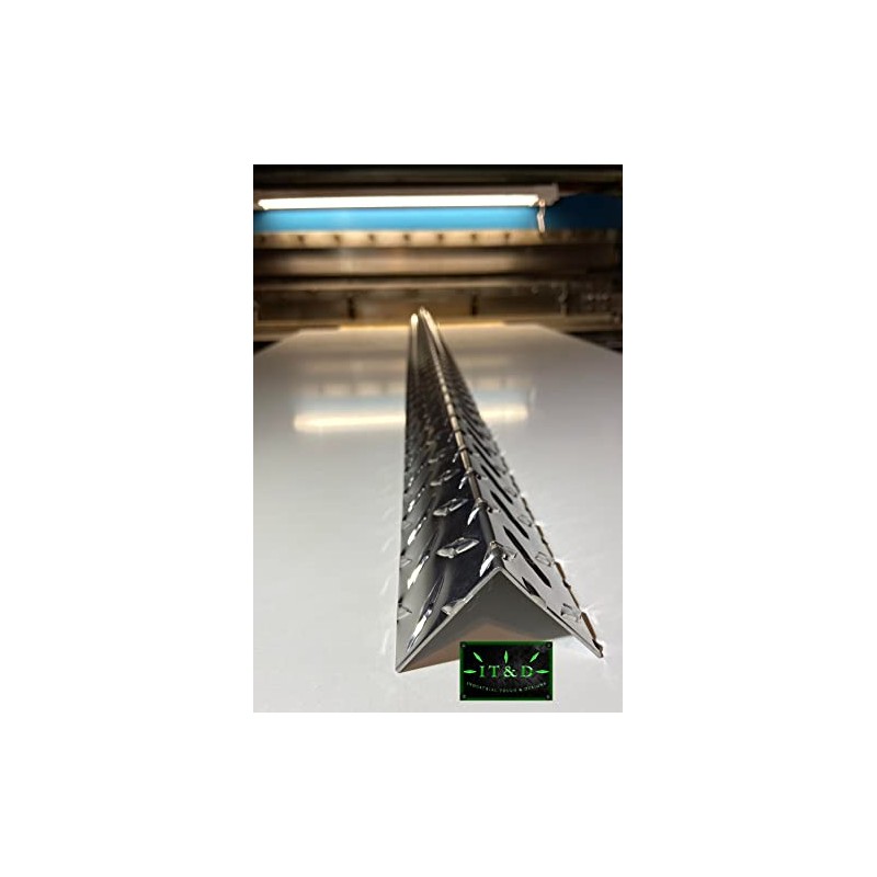 1" x 1" x 24" Aluminum Diamond Plate Tread Brite