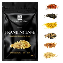 Frankincense Oliban Natural Resin Sudan Grain 100% Natural Incense 100g - Happiness - Cleaning - Protection - Protection for Incense Burner or Incense Burner