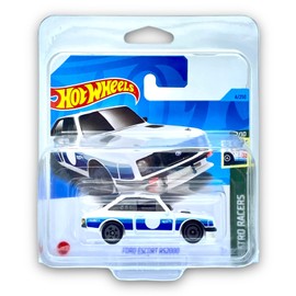 Hot Wheels Ford Escort RS2000 (White & Blue) 1/10 Retro Racers 2023-4/250 (Short Card) - COMES IN A KLAS CAR KEEPER PROTECTIVE COLLECTORS CASE - HKG25