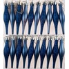 20 Christmas Tree Tear Drop Droplet Baubles Decorations - Navy