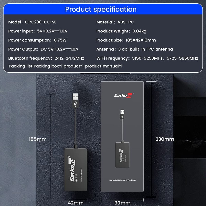 CarlinKit Wireless CarPlay Car Adapter for Android Car Radio,Wireless Android