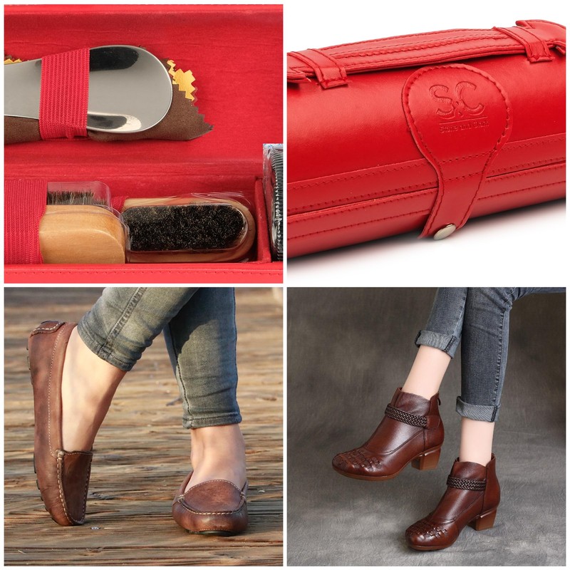 12PC Shoe Polish & Care Kit, Leather Shoe Shine Kit
