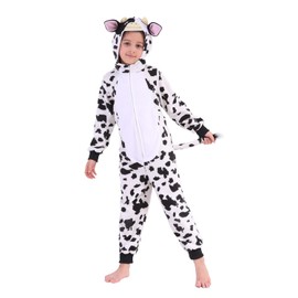 Sincere Party Fleece Cow Onesie Costume for Kids XL(10-12)