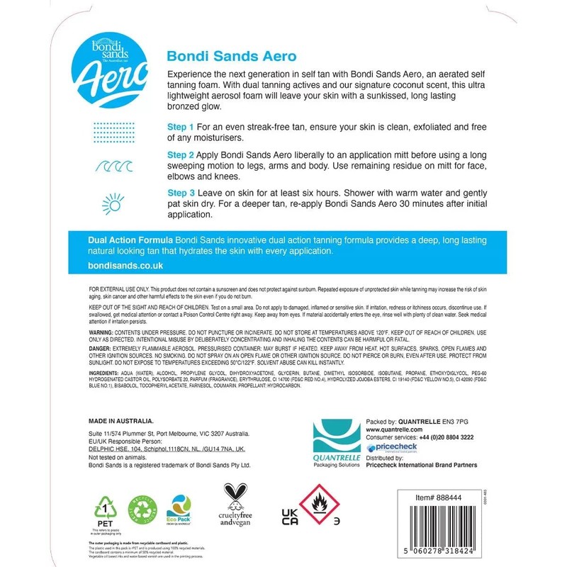 Bondi Sands Aero Self Tanning Foam in 2 Options, 2